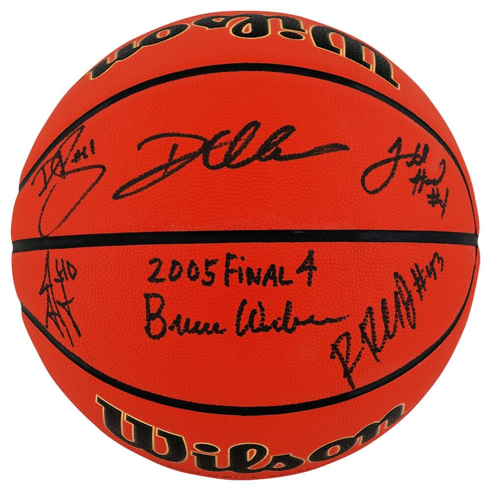 Wilson Basketball with 2005 Illinois Team and Coach Signatures Six Autographs: Wilson Basketball with 2005 Illinois Team and Coach Signatures Six Autographs This is an original Wilson NCAA full size indoor/outdoor basketball signed by the 2005 Illinois Fighting Illini basketball