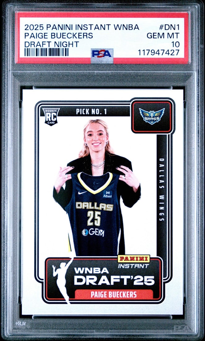 2025 Panini Instant Paige Bueckers #DN1 Draft RC PSA 10 Basketball Card (1 of 2)