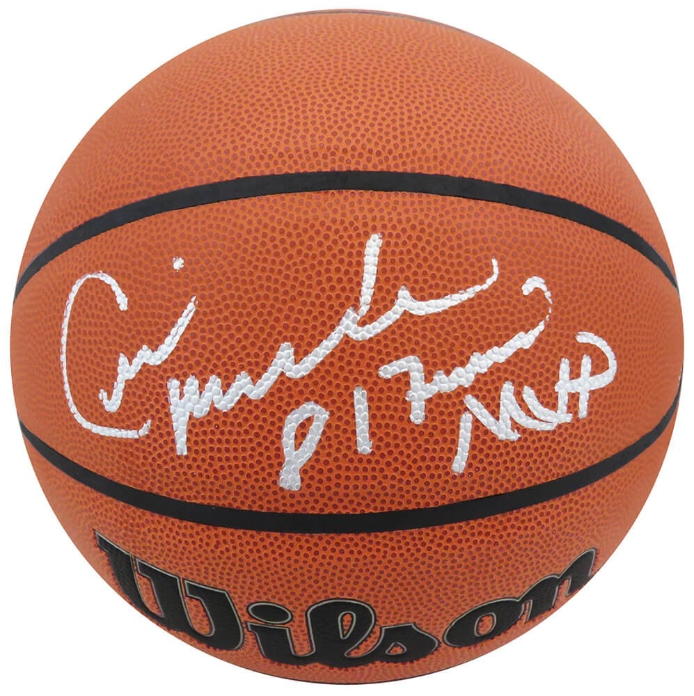 Cedric Maxwell Signed Wilson Basketball with 81 Finals MVP Inscription SS COA (1 of 1)