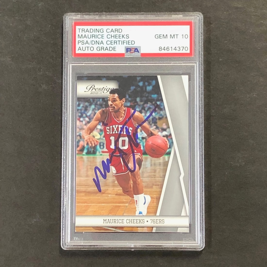 2010-11 Panini Prestige Maurice Cheeks Signed Card PSA/DNA Authenticated: 2010-11 Panini Prestige Maurice Cheeks Signed Card PSA/DNA Authenticated This is an original 2010-11 Panini Prestige #140 basketball card featuring the autograph of Maurice Cheeks, a prominent player 