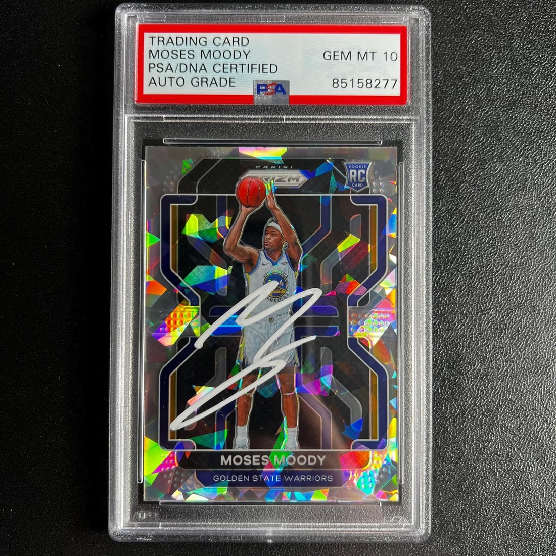 2021-22 Panini Prizm Moses Moody Signed Card AUTO 10 PSA (1 of 2)