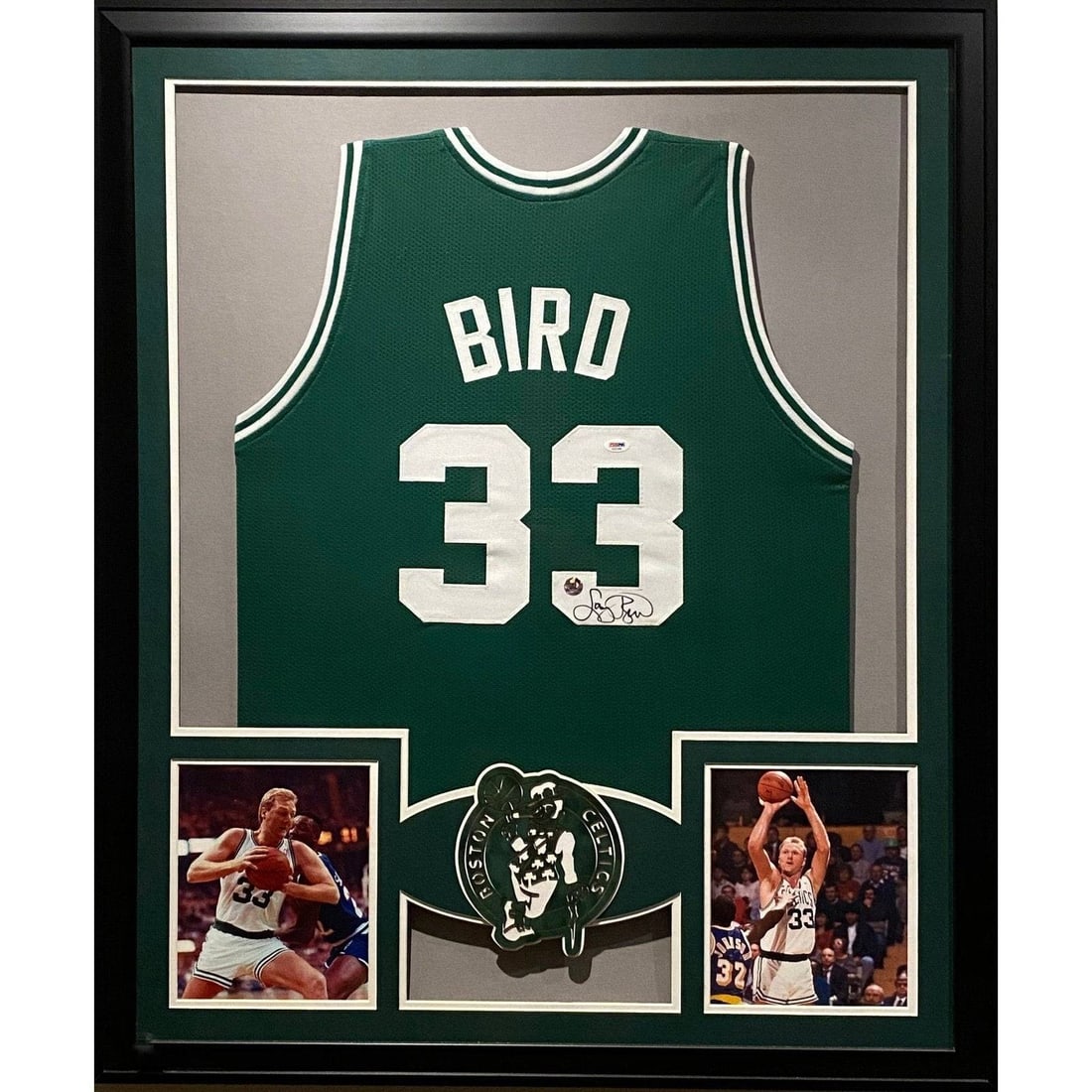 Framed Boston Celtics Jersey Signed by Larry Bird with PSA/DNA Authentication (1 of 4)