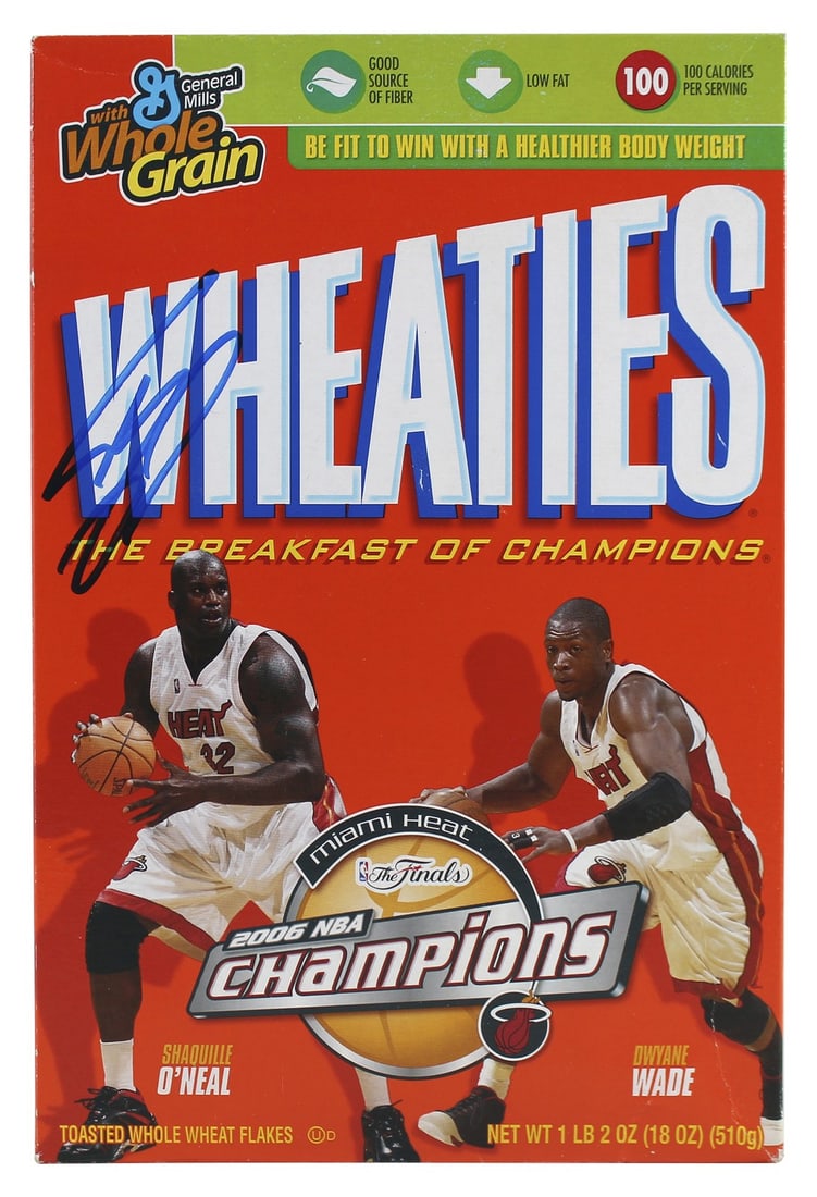 Shaquille O'Neal Signed Wheaties Box Miami Heat BAS Witnessed (1 of 6)