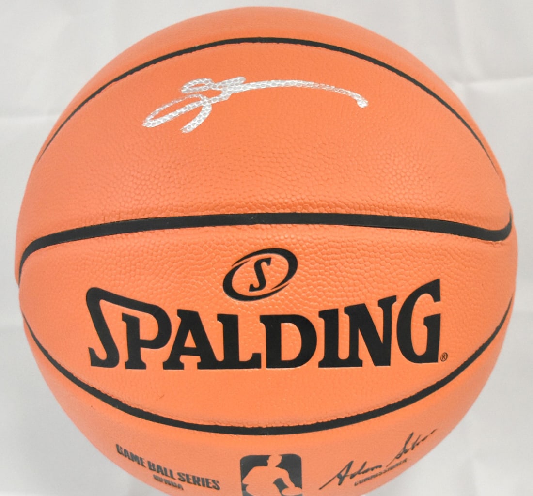 NBA Spalding Basketball Signed by Allen Iverson with Beckett Hologram: NBA Spalding Basketball Signed by Allen Iverson with Beckett Hologram This is an original NBA Spalding basketball autographed by Allen Iverson. The item is associated with the 76ers and is a pre-owned