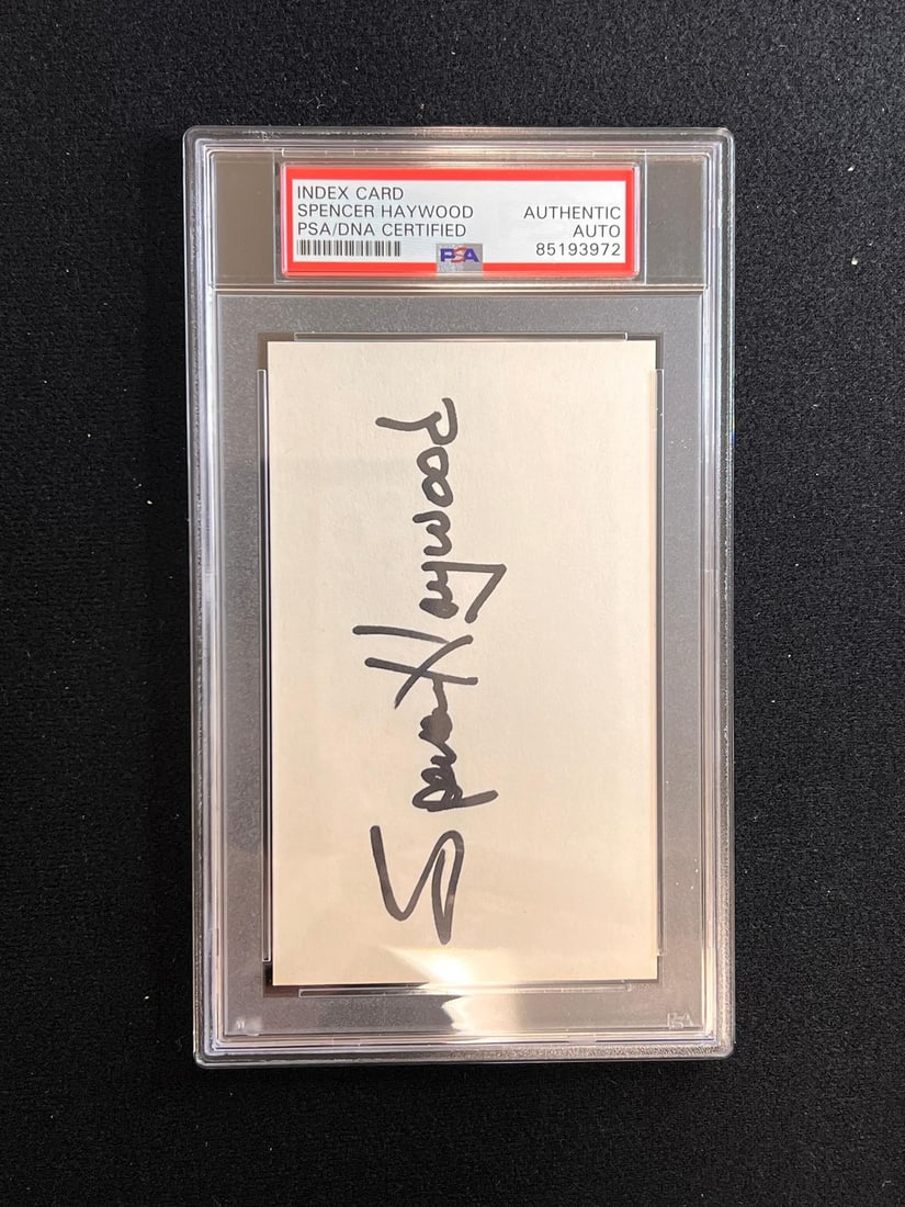 Spencer Haywood Signed Cut PSA Slabbed Autograph Sonics (1 of 2)