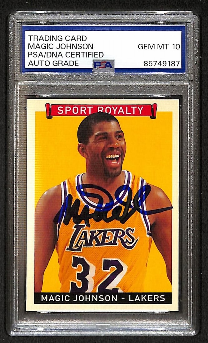 2008 Upper Deck Magic Johnson Card 299 PSA/DNA 10 Autograph (1 of 2)
