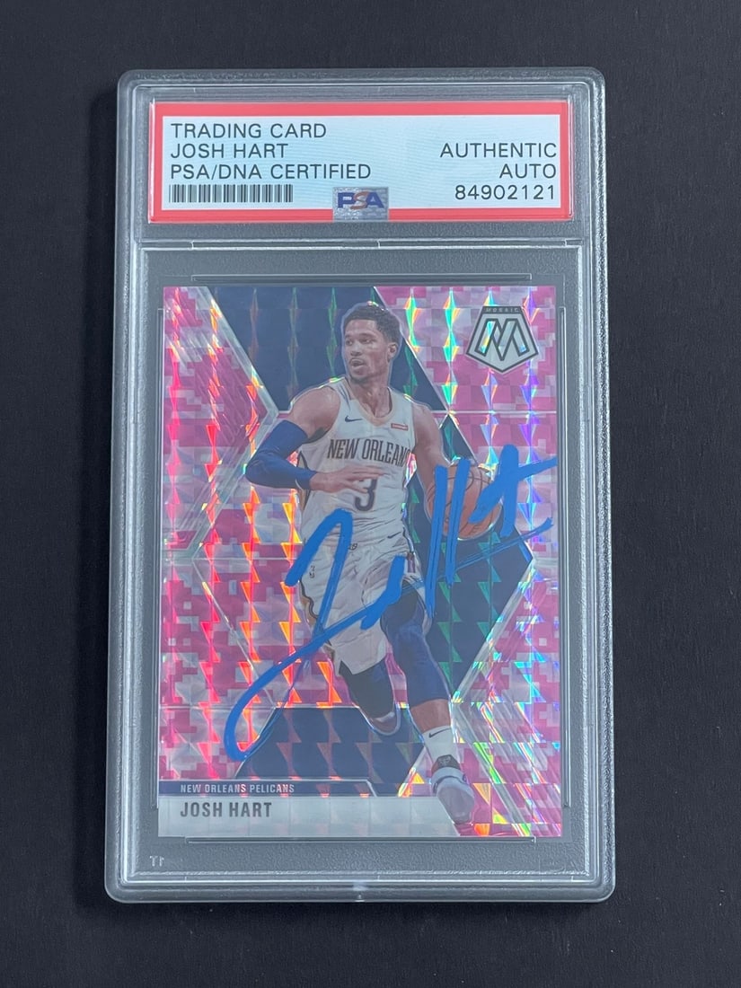 2019-20 Panini Mosaic #156 Josh Hart Signed Card PSA Authenticated Pelicans (1 of 2)