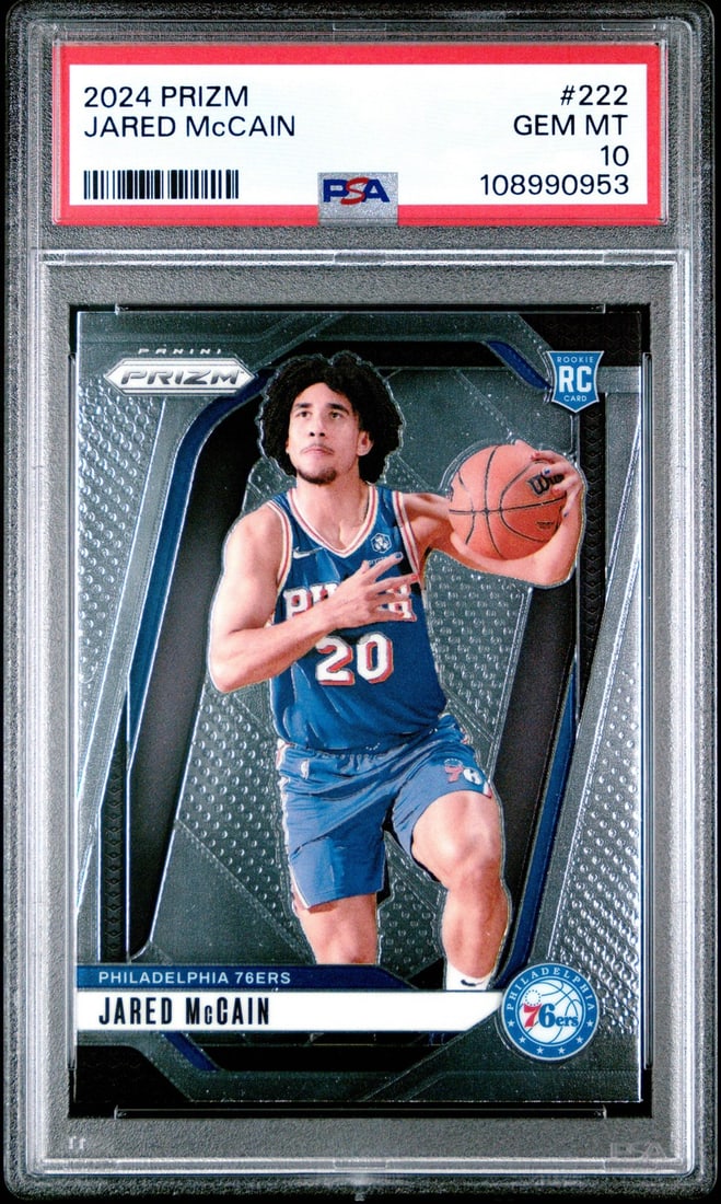 2024 Panini Prizm Jared McCain RC #222 PSA 10 Graded Basketball Card (1 of 2)