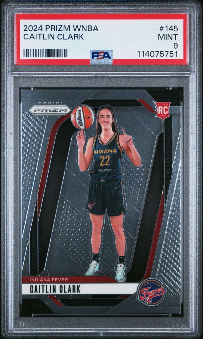 2024 Panini Prizm Caitlin Clark Rookie Basketball Card PSA 9 Mint (1 of 2)
