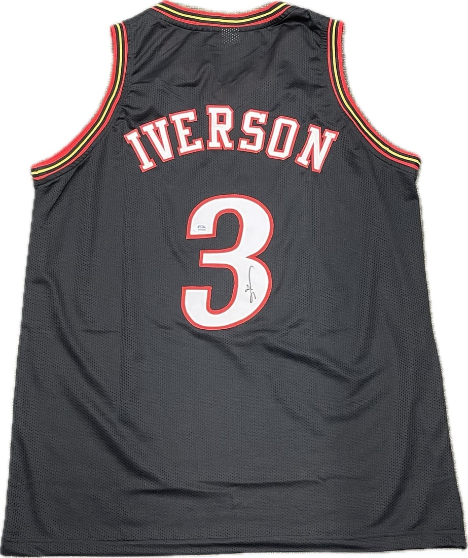 Allen Iverson Autographed Jersey PSA/DNA Philadelphia 76ers Original: Allen Iverson Autographed Jersey PSA/DNA Philadelphia 76ers Original This original jersey features the autograph of Allen Iverson, a legendary player for the Philadelphia 76ers. The signature has been