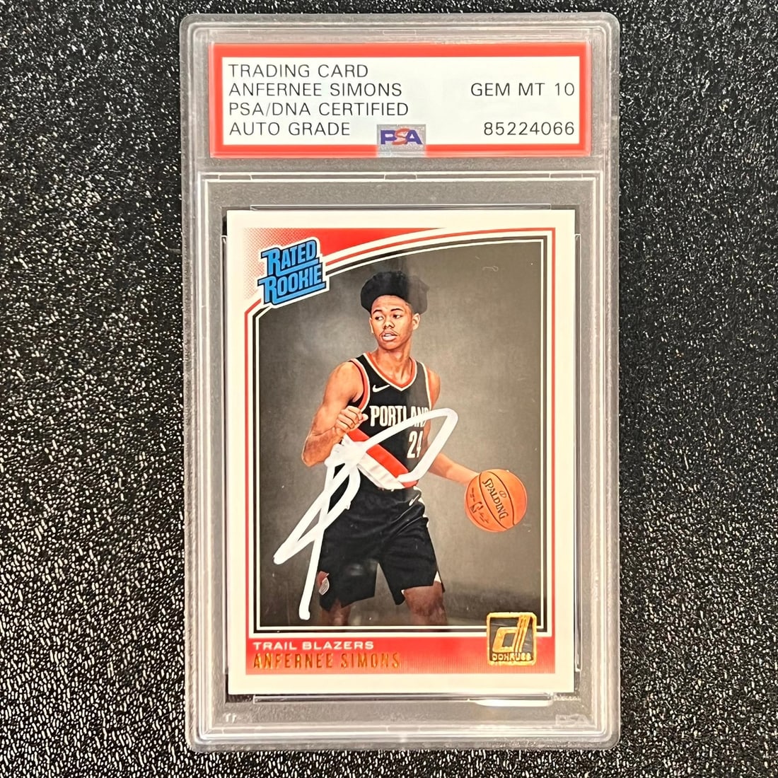 2018 Donruss Optic Anfernee Simons Signed Rookie Card PSA/DNA Authenticated (1 of 2)