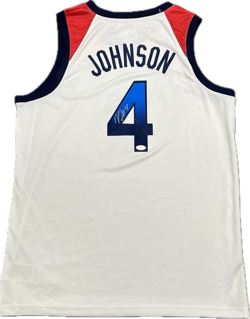 Keldon Johnson Autographed Team USA Jersey JSA Certified Spurs (1 of 2)