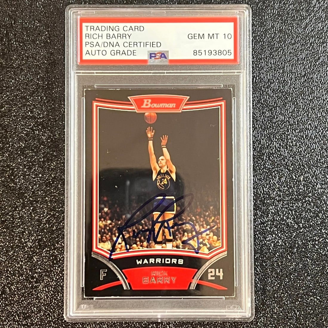 2008 Topps Bowman #108 Rick Barry Signed Card PSA/DNA Certified: 2008 Topps Bowman #108 Rick Barry Signed Card PSA/DNA Certified This 2008 Topps Bowman #108 Rick Barry card is a must-have for collectors and fans alike. Authentically signed and graded with a PSA AUT