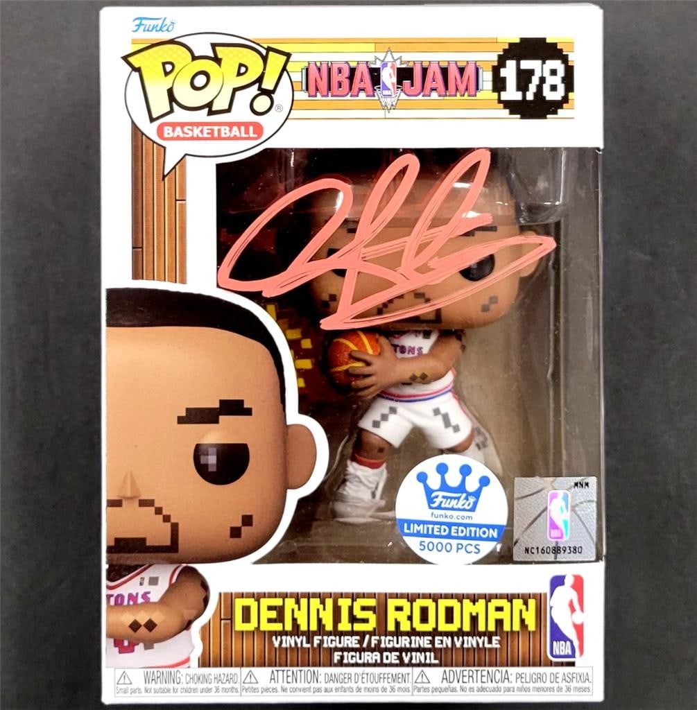 Dennis Rodman Funko Pop! Figure Signed Limited Edition 178/5000 Beckett BAS (1 of 6)