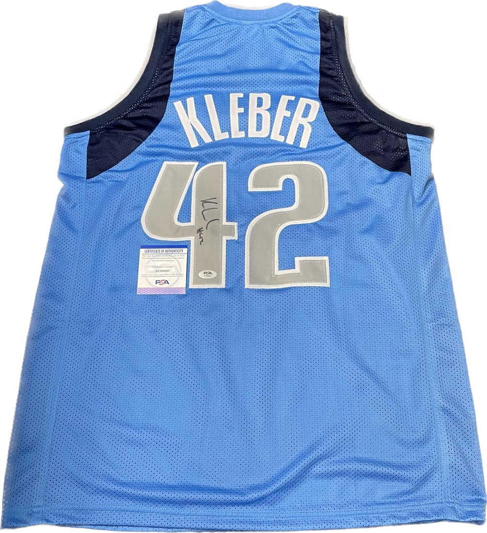 PSA DNA authenticated Maxi Kleber autographed Dallas Mavericks jersey: PSA DNA authenticated Maxi Kleber autographed Dallas Mavericks jersey This is a stitched Dallas Mavericks jersey autographed by Maxi Kleber. The signature has been authenticated by PSA/DNA, ensuring i