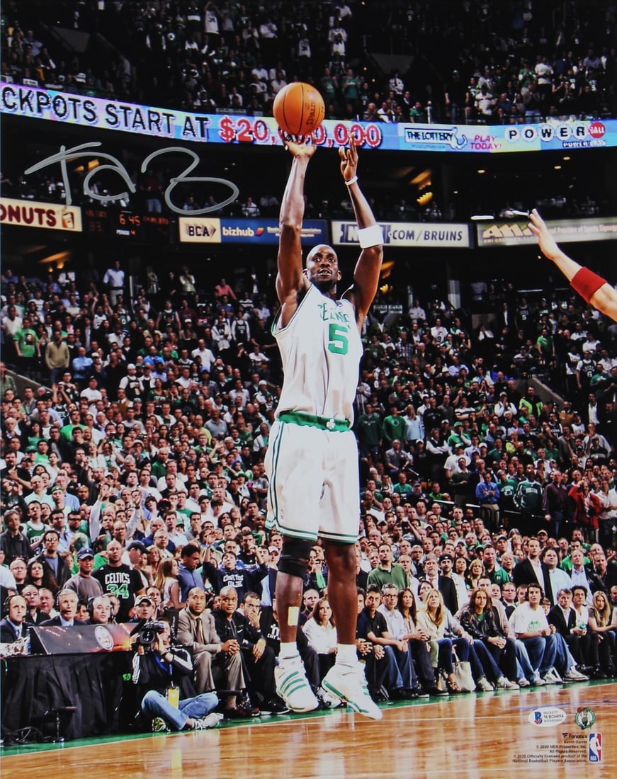 Kevin Garnett Signed 16x20 Celtics Photo BAS Witnessed Authentic: Kevin Garnett Signed 16x20 Celtics Photo BAS Witnessed Authentic This stunning 16x20 photo captures Kevin Garnett in action, personally signed by the Hall of Famer himself. A must-have for any Boston 