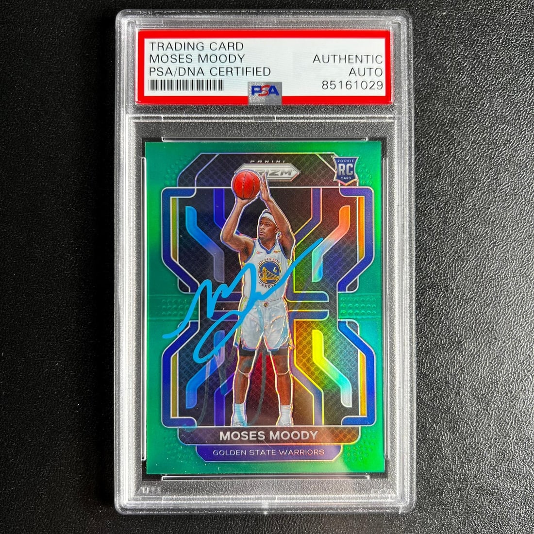 Moses Moody 2021-22 Panini Prizm #308 Signed Card PSA Authenticated (1 of 2)