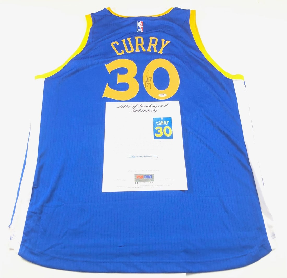 PSA 10 Stephen Curry Autographed Golden State Warriors Jersey With Authentication (1 of 3)