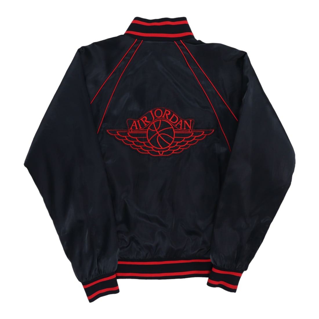 Vintage 1985 Satin Air Jordan Nike Jacket Black Michael Jordan Era: Vintage 1985 Satin Air Jordan Nike Jacket Black Michael Jordan Era This is an original vintage 1985 Michael Jordan Air Jordan Nike jacket. Featuring both front and back graphics, this authentic piece 