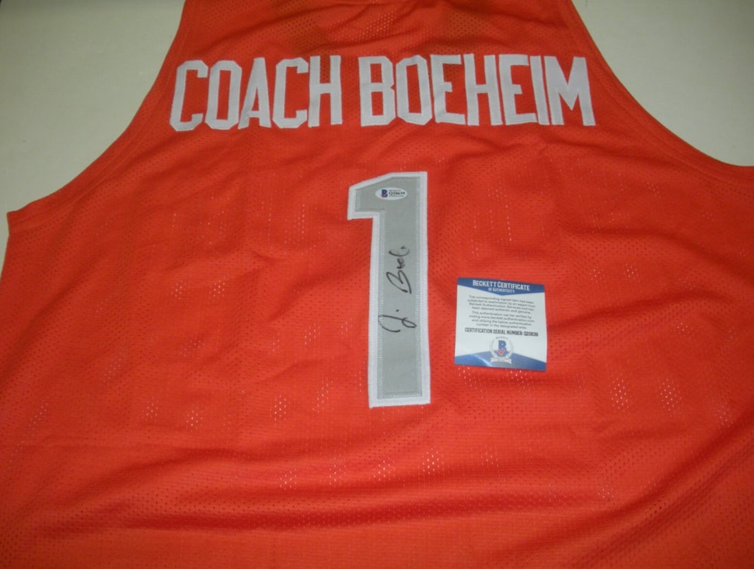 Autographed Syracuse Basketball Jersey by Jim Boeheim with Beckett COA (1 of 2)