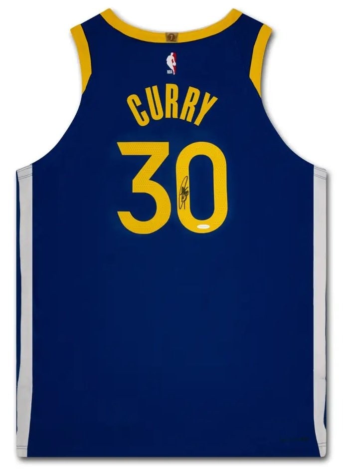 Stephen Curry Autographed Warriors Icon Edition Authentic Jersey Upper Deck: Stephen Curry Autographed Warriors Icon Edition Authentic Jersey Upper Deck Celebrate the legacy of Stephen Curry with this authentic Golden State Warriors Icon Edition jersey. This royal blue jersey,