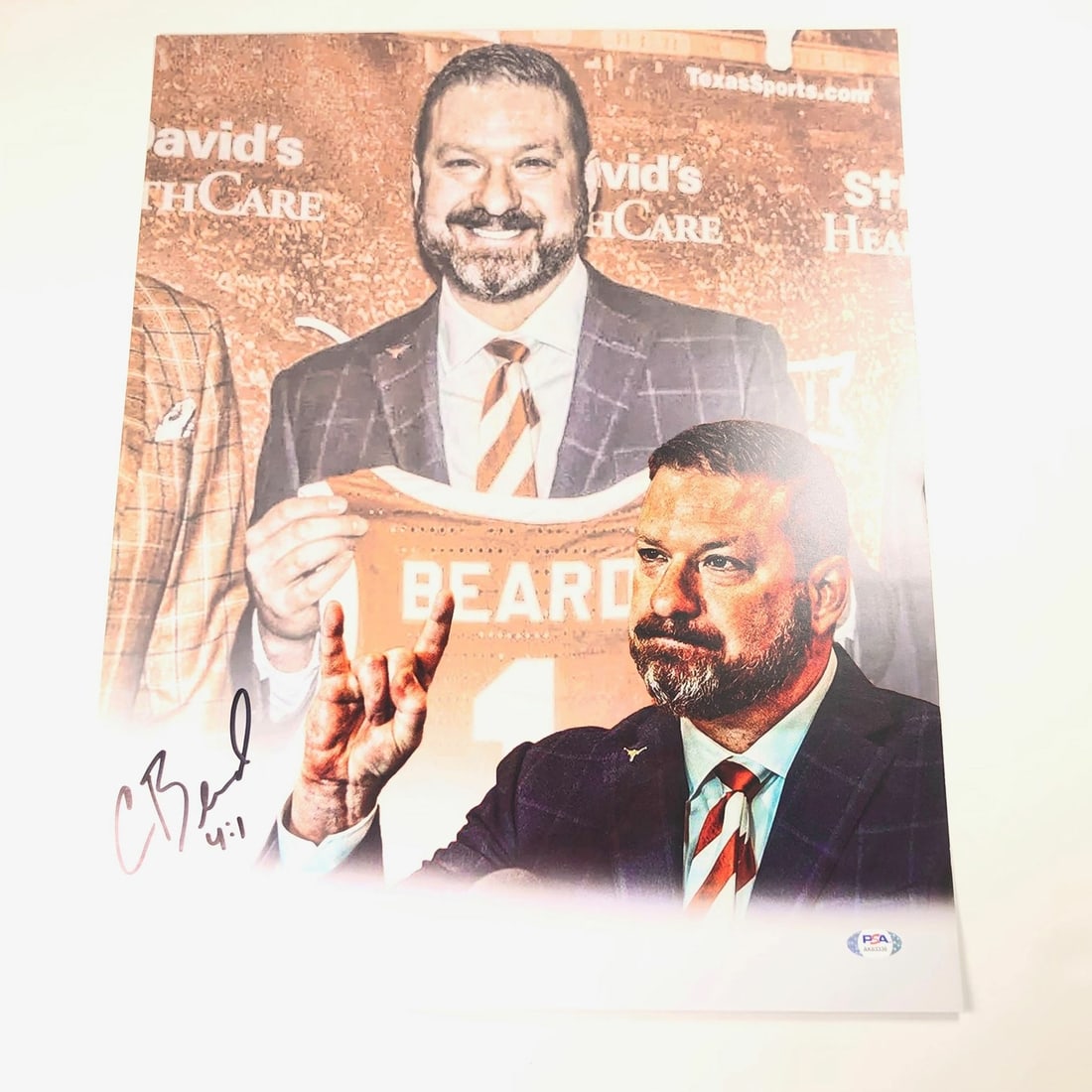 Chris Beard Autographed 16x20 Photo PSA/DNA Texas Longhorns (1 of 3)