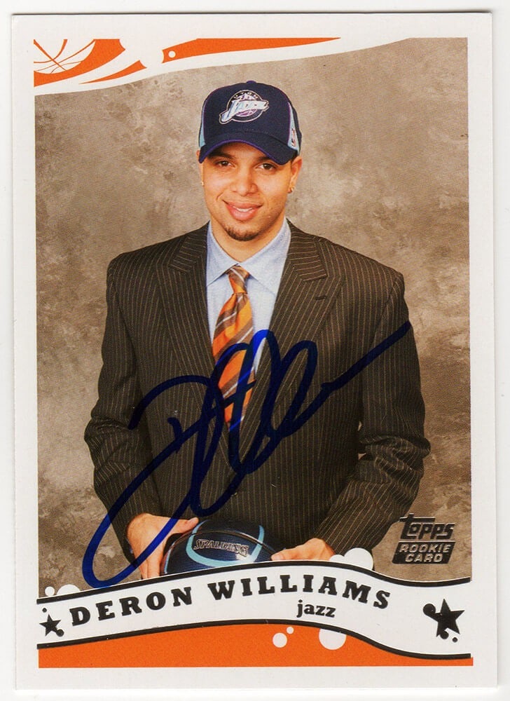 Utah Jazz Deron Williams Autographed 2005 Topps Rookie Card 223 With COA (1 of 2)