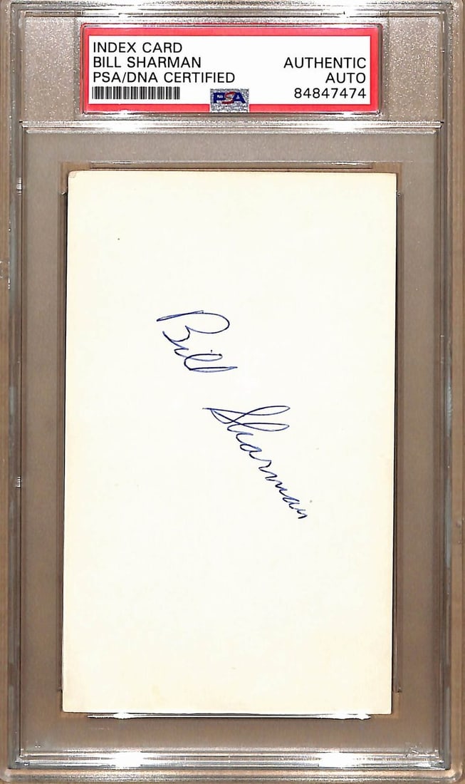 Bill Sharman HOF Autographed 3x5 Index Card Boston Celtics PSA/DNA (1 of 2)