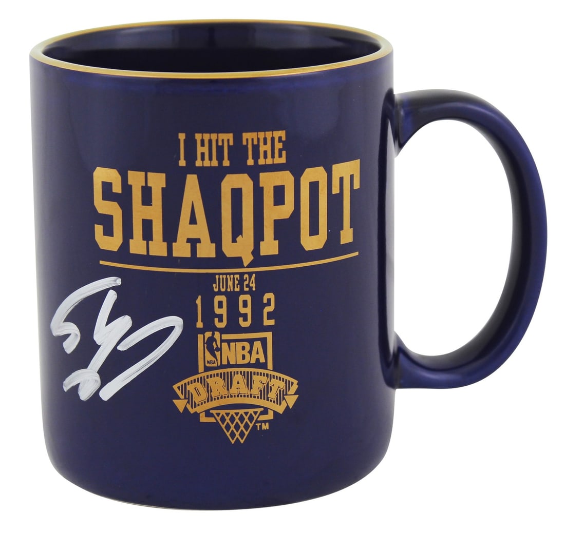 Shaquille O'Neal Signed Shaqpot 1992 NBA Draft Mug Beckett Authenticated (1 of 6)