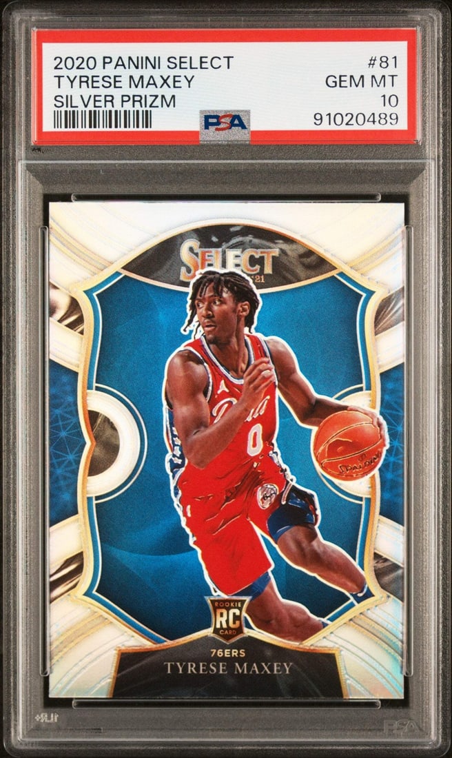 2020 Panini Select Tyrese Maxey #81 Silver Prizm PSA 10 Card (1 of 2)