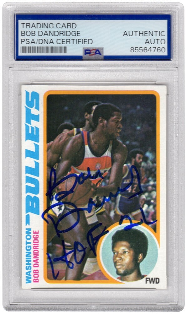 Bob Dandridge Signed 1978 Topps Basketball Card #92 HOF 21 PSA/DNA (1 of 2)