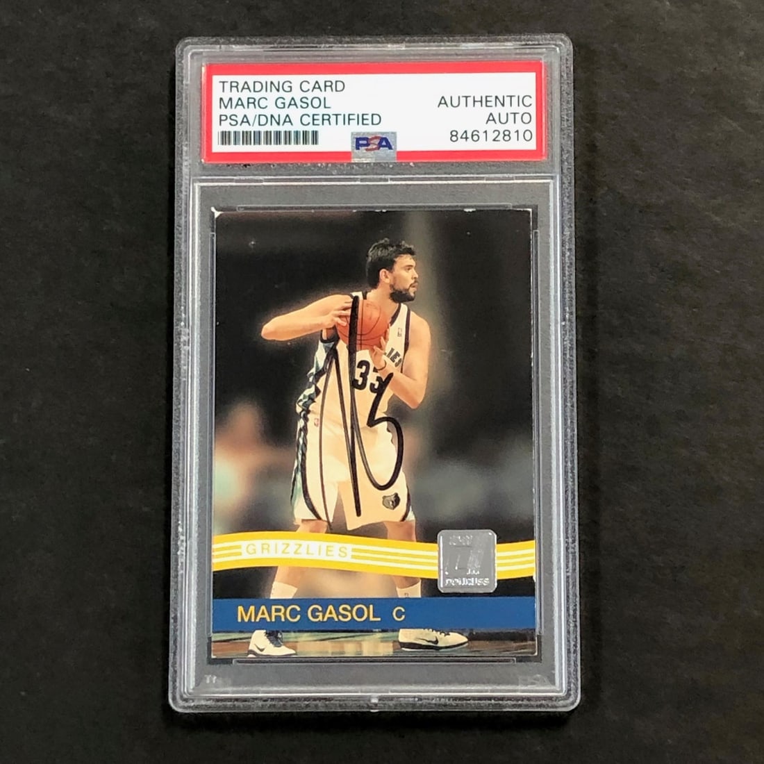 Marc Gasol Autographed 2010 Donruss Basketball Card PSA Encapsulated Grizzlies (1 of 2)