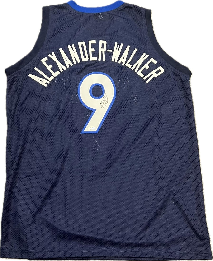 Nickeil Alexander-Walker Autographed Timberwolves Jersey #9 PSA/DNA (1 of 2)