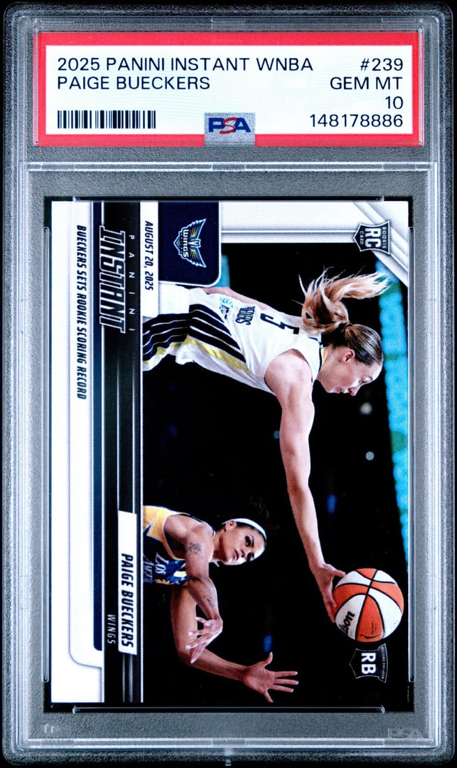 PSA 10 Gem Mint Paige Bueckers 2025 Panini Instant Rookie Card #239 (1 of 2)