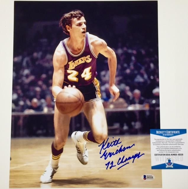 Keith Erickson Autographed 11x14 Lakers Photo BAS Witness 1972 Champions (1 of 2)