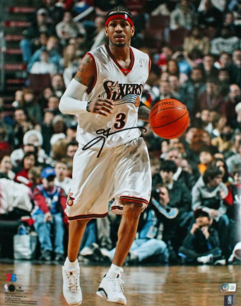 Allen Iverson signed Philadelphia 76ers 16x20 photo Beckett W hologram (1 of 10)