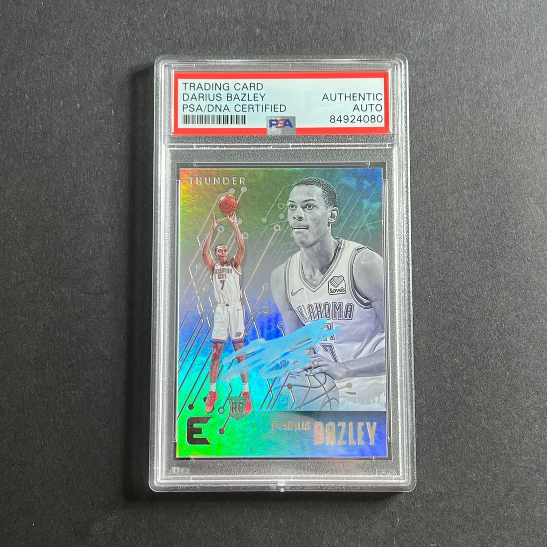 Darius Bazley 2019-20 Panini Essentials #228 Signed Card PSA Authenticated (1 of 2)