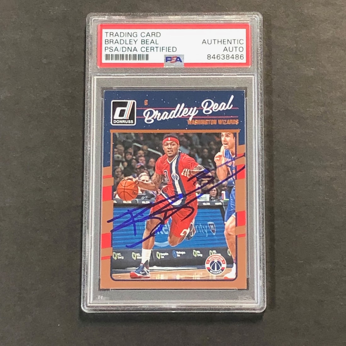 2016-17 Donruss #143 Bradley Beal Signed Card PSA/DNA Wizards (1 of 2)