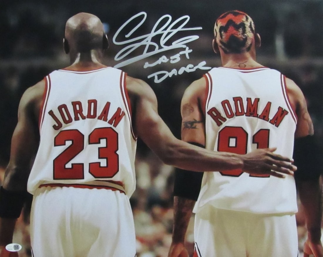 Dennis Rodman Autographed 16x20 Bulls Photo Inscribed Last Dance JSA Authenticated (1 of 3)
