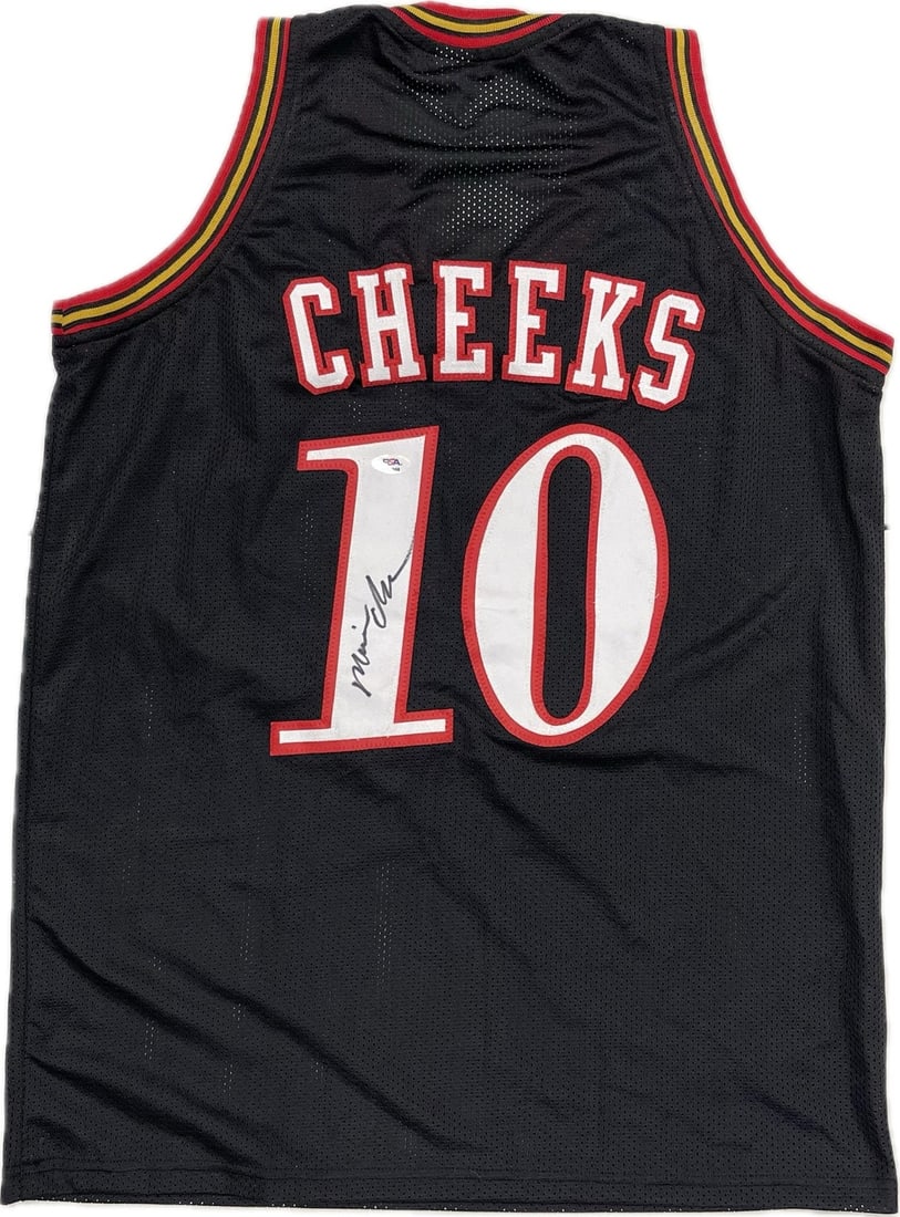 PSA DNA Maurice Mo Cheeks autographed Philadelphia 76ers stitched jersey: PSA DNA Maurice Mo Cheeks autographed Philadelphia 76ers stitched jersey This is a pre-owned stitched basketball jersey autographed by Maurice "Mo" Cheeks, who played for the Philadelphia 76ers. The s