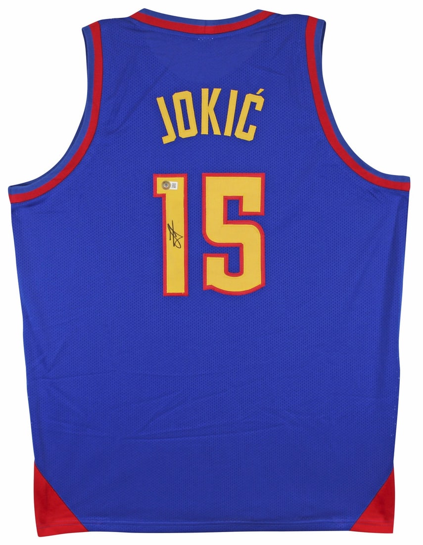 Nikola Jokic Signed Denver Nuggets Navy City Edition Jersey BAS Authenticated: Nikola Jokic Signed Denver Nuggets Navy City Edition Jersey BAS Authenticated Celebrate the talent of Nikola Jokic with this authentic signed Navy City Edition Pro Style Jersey. Personally signed by J