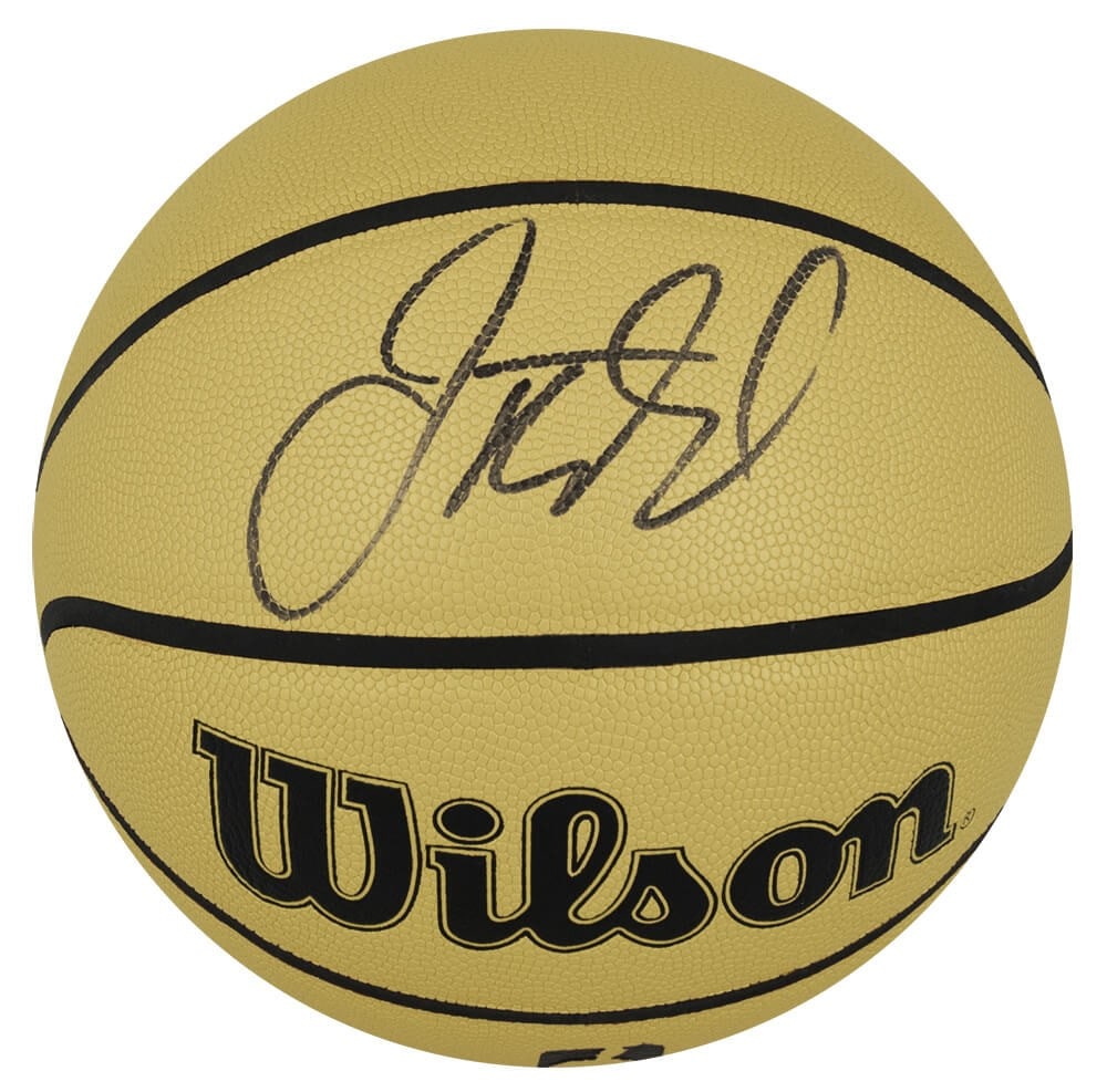 Jason Kidd Signed Wilson Gold NBA Basketball with COA (1 of 1)