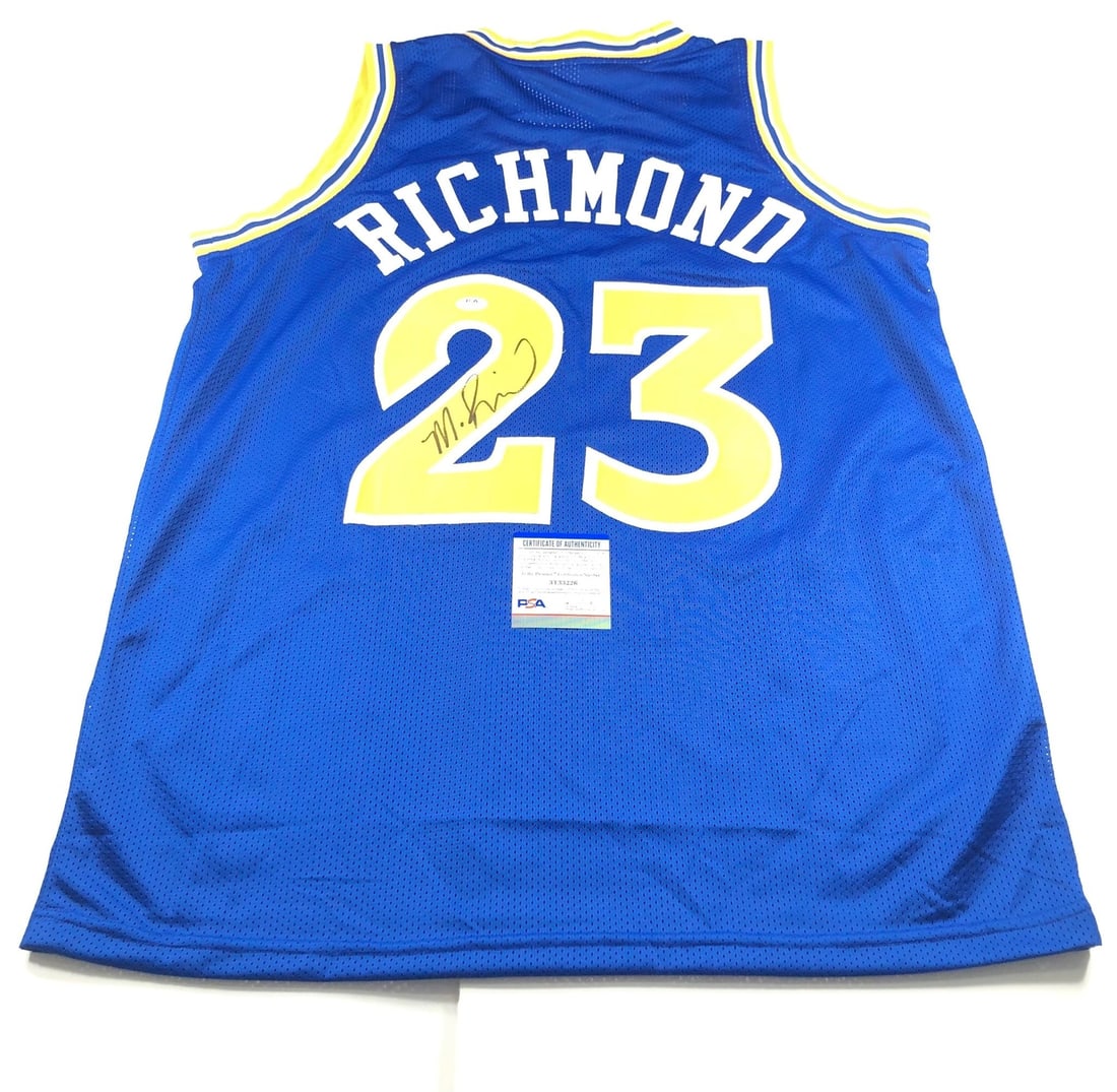 PSA DNA authenticated Mitch Richmond Warriors jersey: PSA DNA authenticated Mitch Richmond Warriors jersey This is an original Golden State Warriors jersey autographed by Mitch Richmond, a notable NBA player. The signature has been authenticated by PSA/D