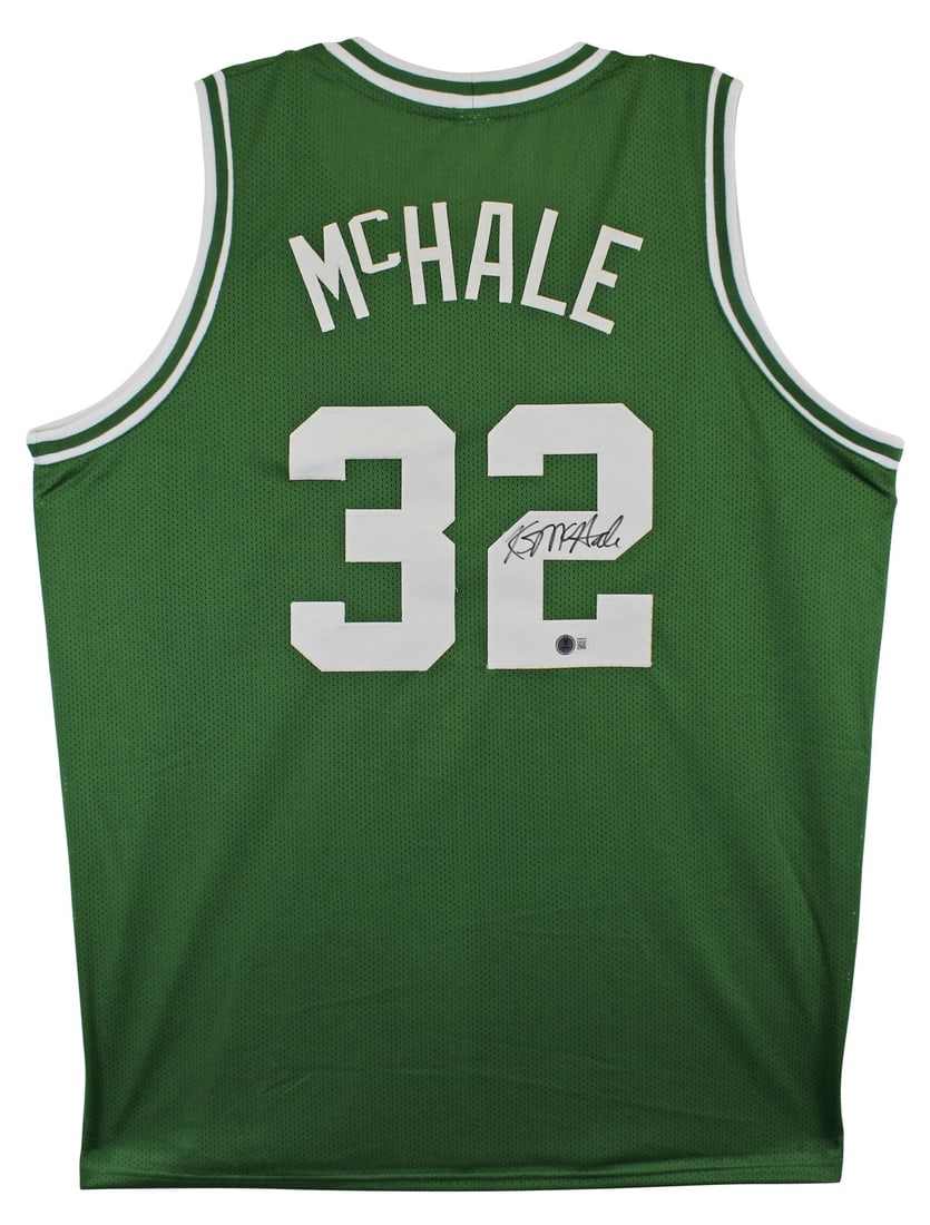 Kevin McHale Signed Green Basketball Jersey Beckett Witnessed Autograph: Kevin McHale Signed Green Basketball Jersey Beckett Witnessed Autograph This green pro style jersey has been personally autographed by Kevin McHale of the Boston Celtics. The jersey is custom-stitched