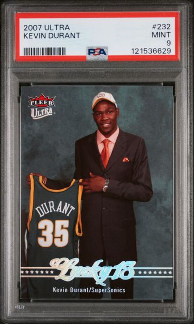 Kevin Durant Lucky 13 Rookie RC PSA 9 Fleer Ultra #232 Card (1 of 2)