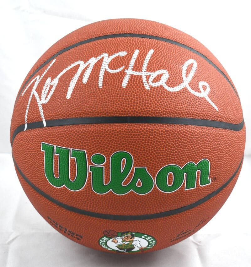 Signed Wilson NBA Logo Basketball by Kevin McHale Beckett Holo: Signed Wilson NBA Logo Basketball by Kevin McHale Beckett Holo This official NBA Logo Wilson basketball has been autographed by Kevin McHale of the Boston Celtics. The signature is authenticated by Be