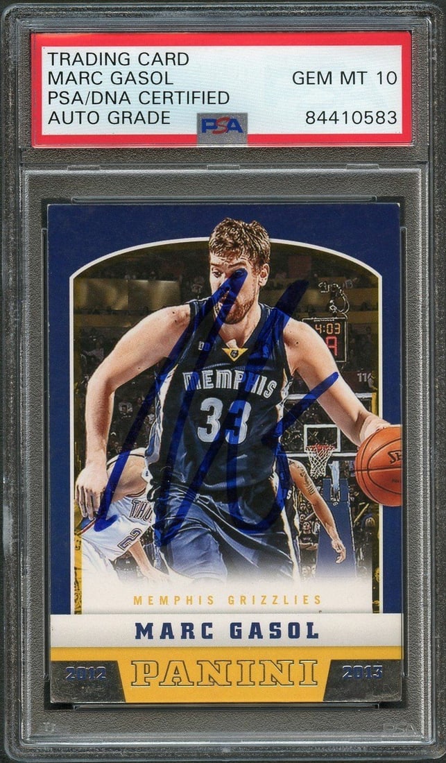2012-13 Panini Basketball #110 Marc Gasol Signed PSA/DNA Card (1 of 2)