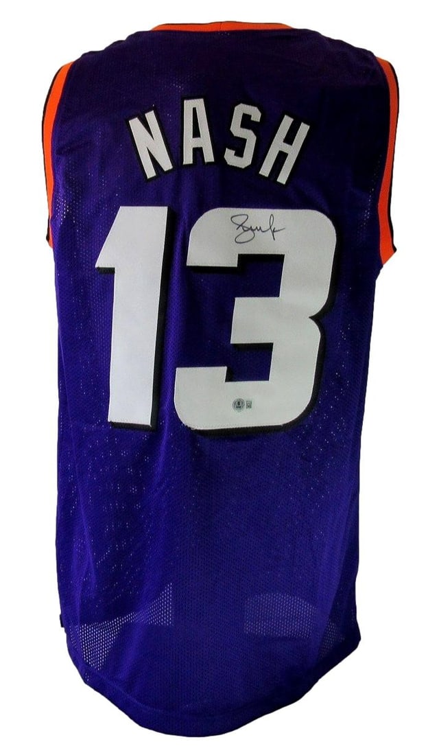 Steve Nash Signed Phoenix Suns Custom Jersey Beckett Witness Authentication (1 of 5)