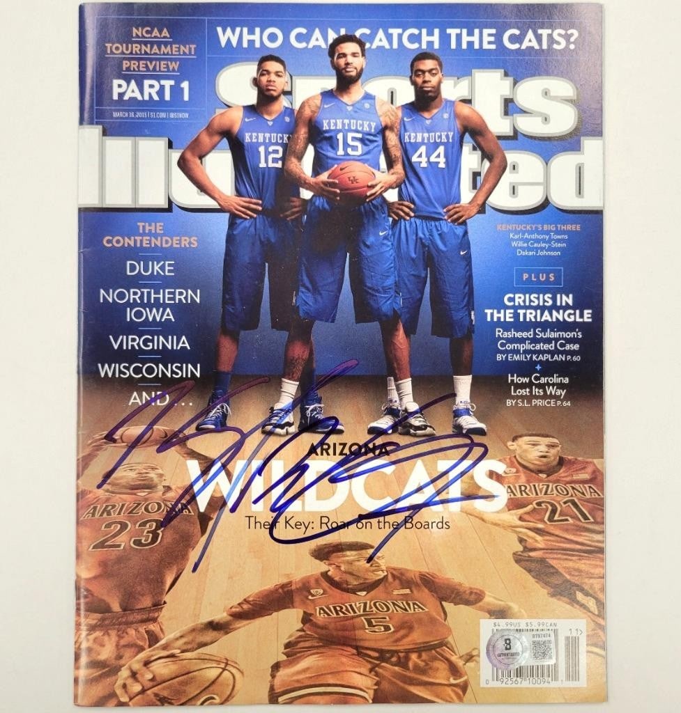 Kentucky Wildcats Magazine Signed by Towns and Cauley-Stein BAS Authenticated (1 of 3)
