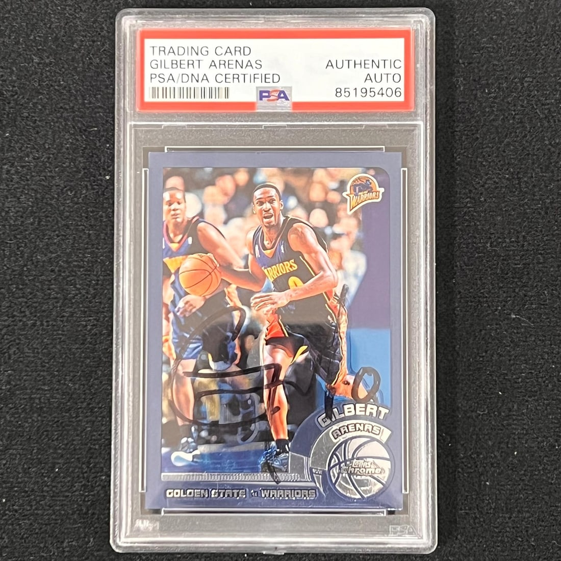 2001 Topps Chrome #47 Gilbert Arenas Signed Card PSA/DNA Warriors (1 of 2)
